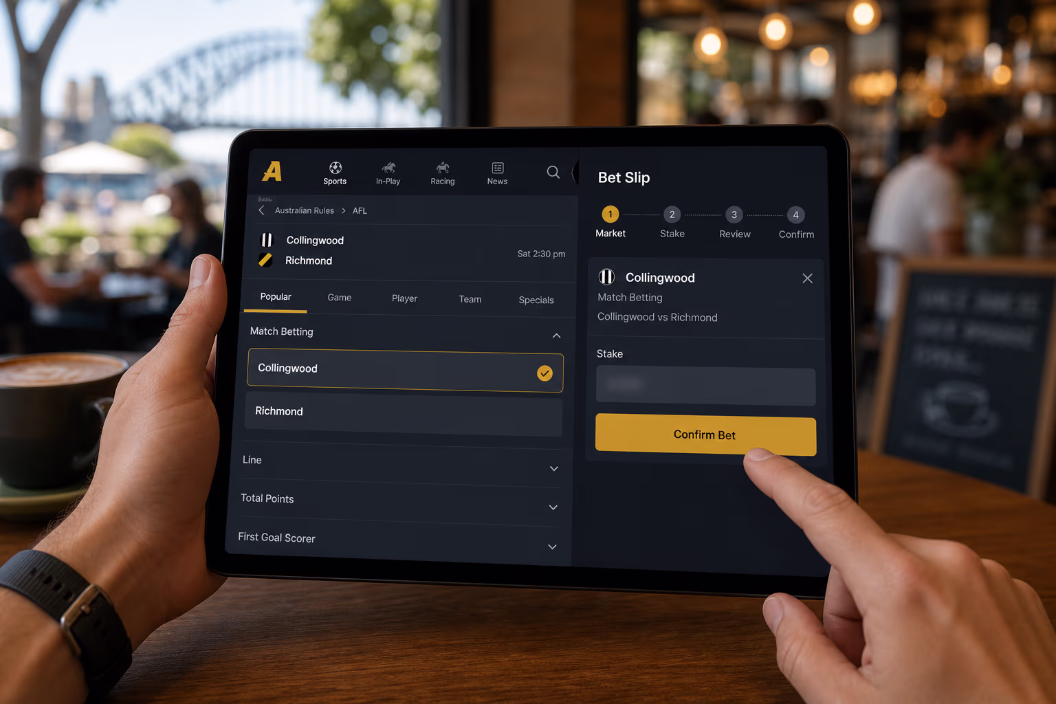 TAB Sports Markets, Odds and Big Bets